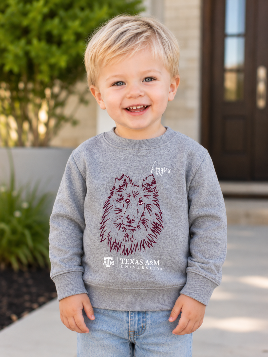 Gray Aggie Boy Girl Kids Sweatshirt