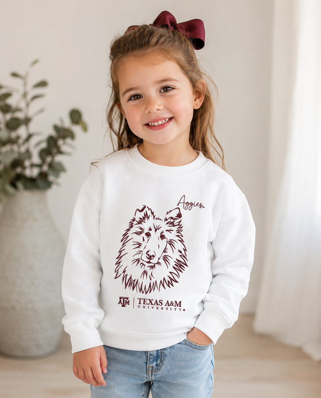 Texas A&M White Kids Sweatshirt