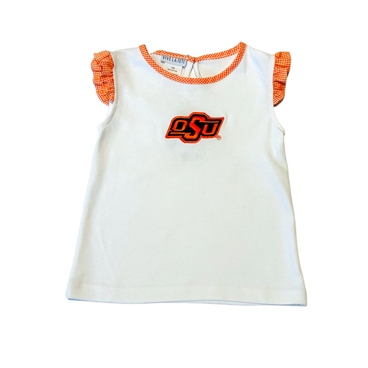 Oklahoma State University Baby Girls Ruffle Shirt