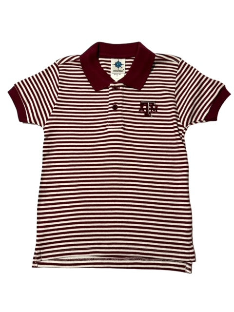 Texas A&M Striped Polo Shirt